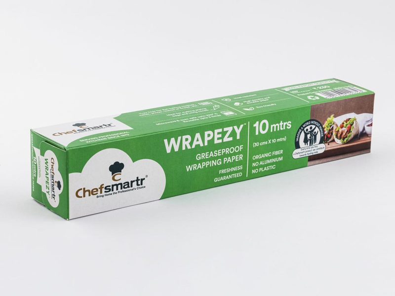 WRAPEZY greaseproof wrapping paper 10m roll and box product shot